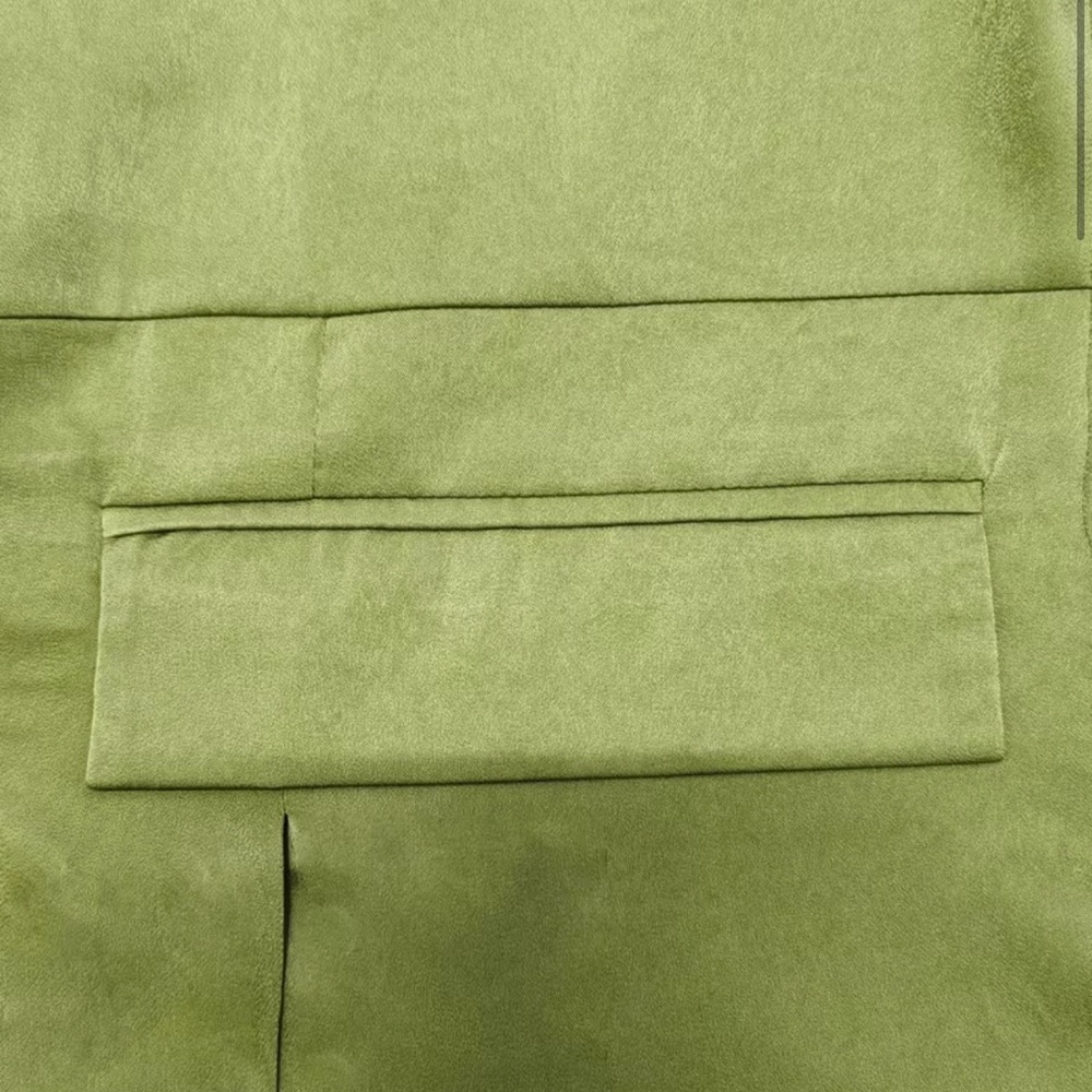 🔥Women's Olive Green Tailored Peplum Blazer Jacket - Picture 4 of 4